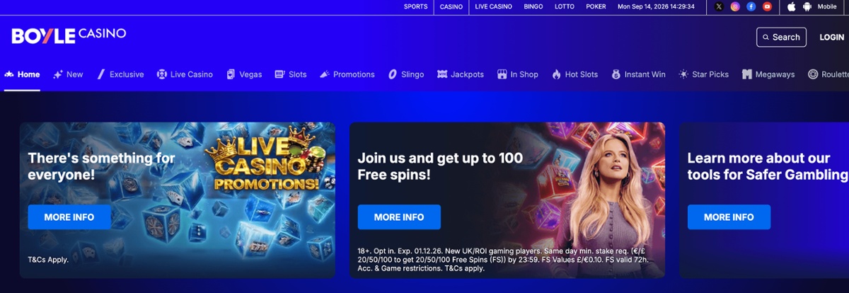 BOYLE Casino bonuses and promotions